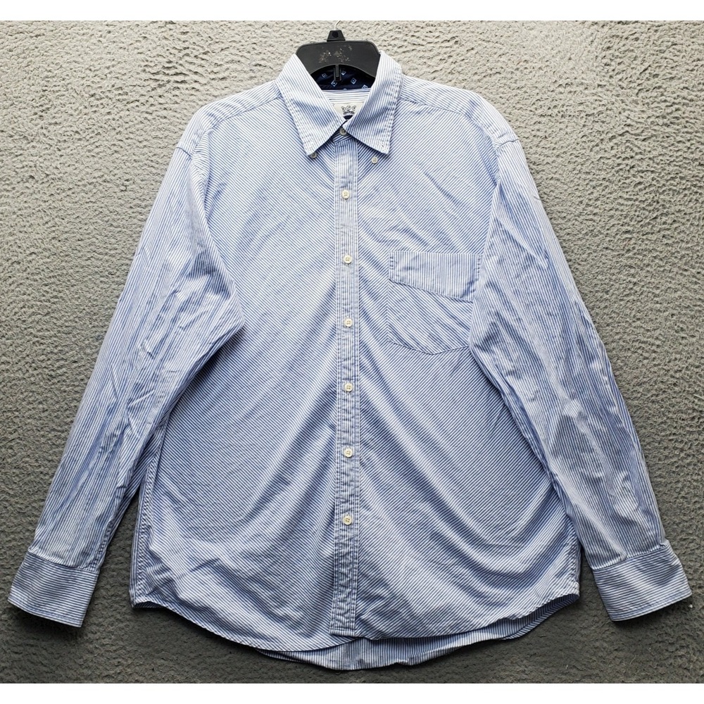 VTG R&G London Shirt Mens XL Multi Striped Long Sleeve Collared Button Down